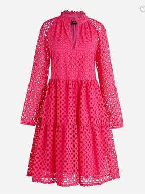 NWT J Crew Tall tiered popover dress in embroidered eyelet